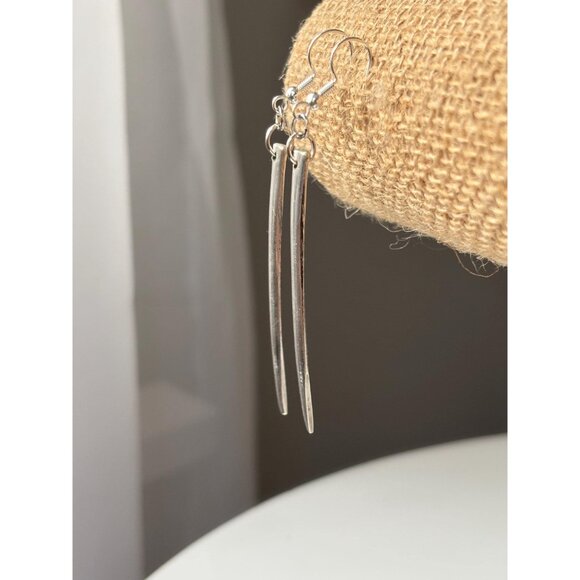 Handmade Fork Tine Earrings: Antique Silverware Jewelry - Picture 3 of 6